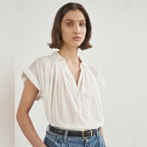 Nili Lotan Tops - Nili Lotan Normandy Blouse in Ivory